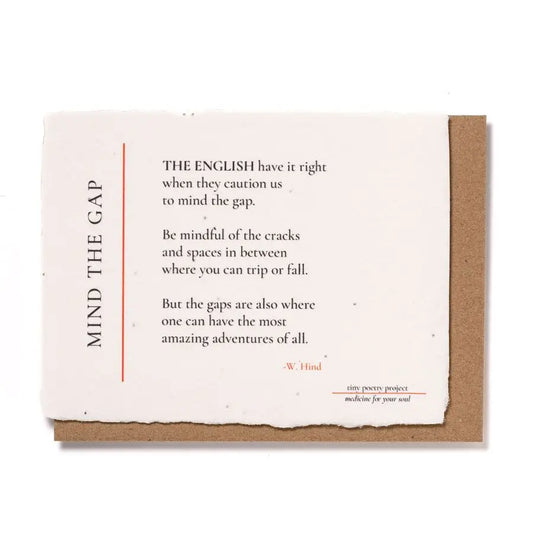Mind The Gap : Plantable Wild Flower Card