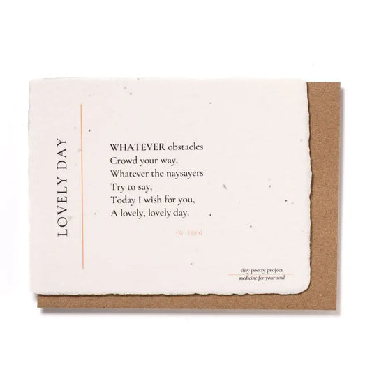 Lovely Day : Plantable Wildflower Friendship Card
