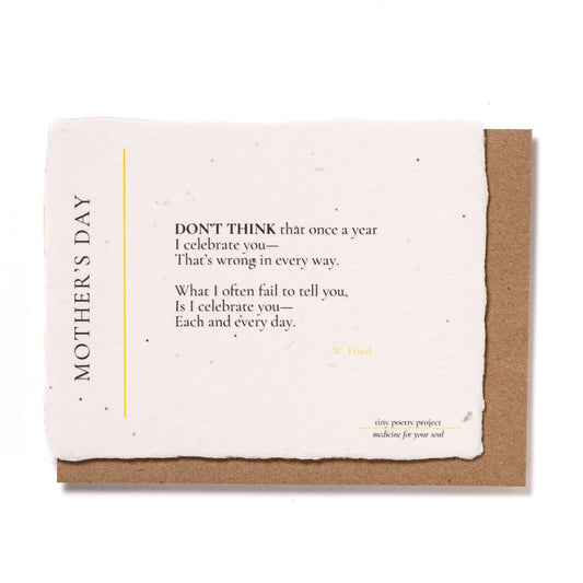Mother’s Day : Plantable Mother’s Day Card