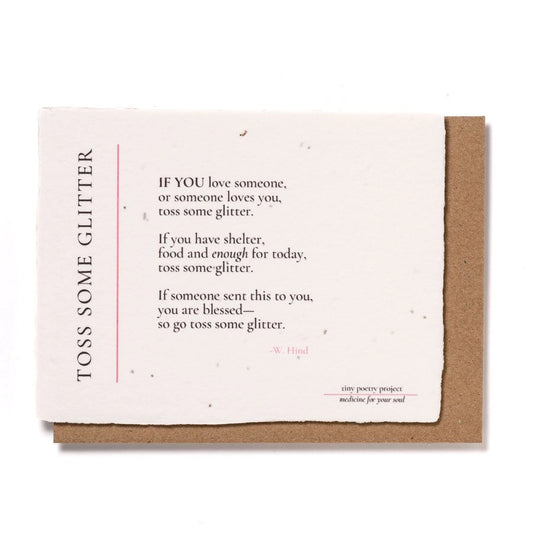 Toss Some Glitter : Plantable Wildflower Friendship Card
