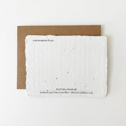 Toss Some Glitter : Plantable Wildflower Friendship Card