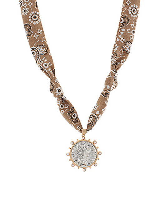 Coin Scarf Necklace