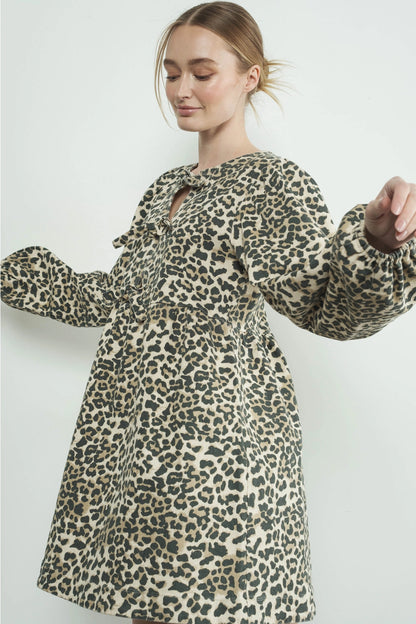 Leopard Bow Dress