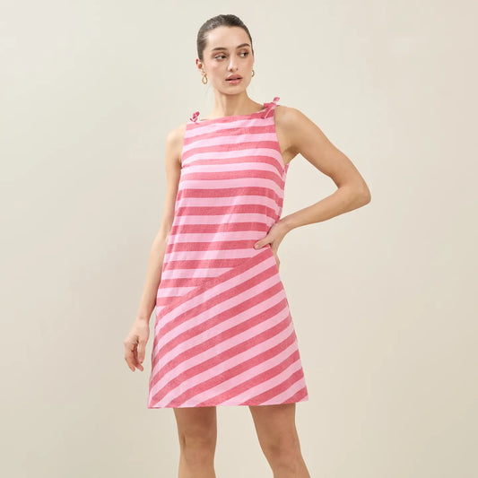 Striped Shift Mini Dress