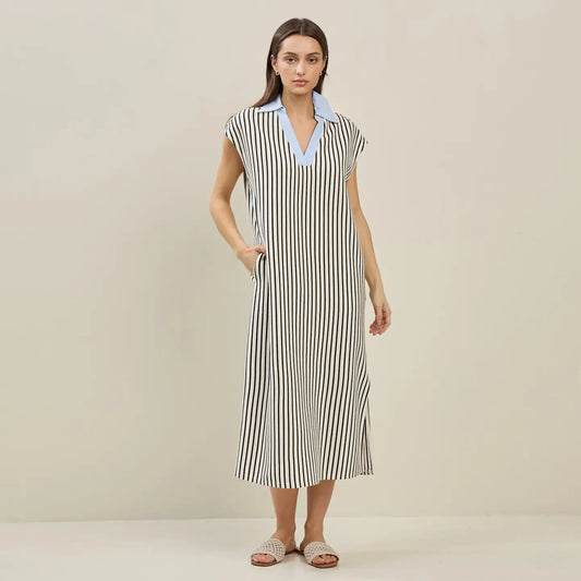 Striped Collared Dress