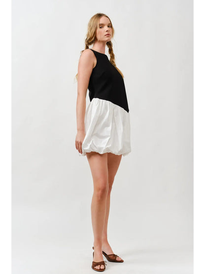 Asymmetrical Waist Bubble Dress