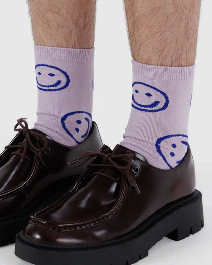 Dusty Pink Happy Baggu Socks