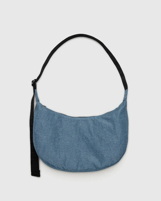 Baggu Medium Nylon Crescent : Digital Denim