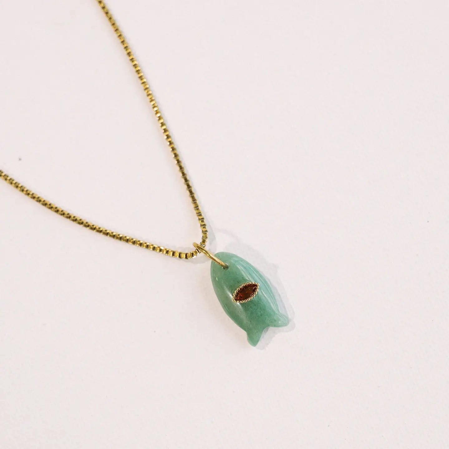 Salty Stone Fish Necklace