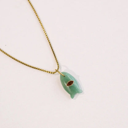 Salty Stone Fish Necklace