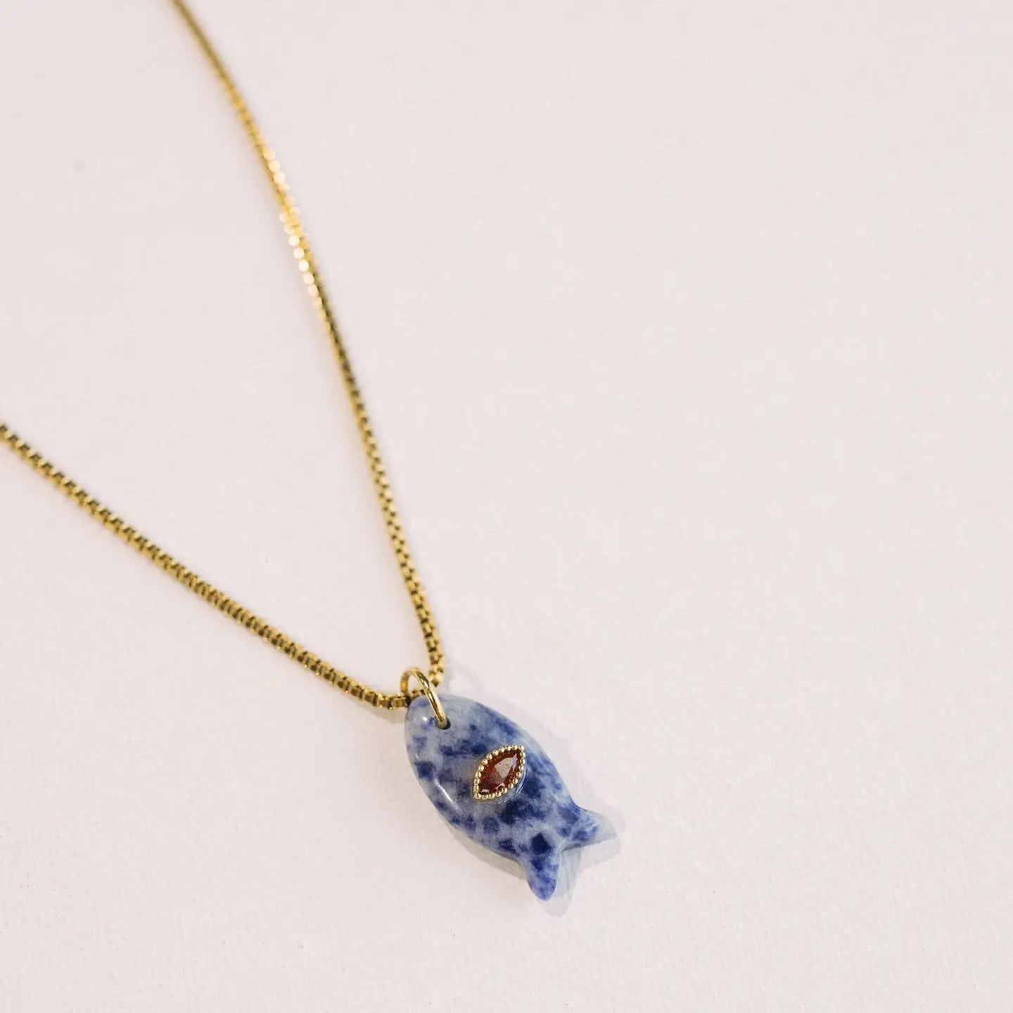 Salty Stone Fish Necklace