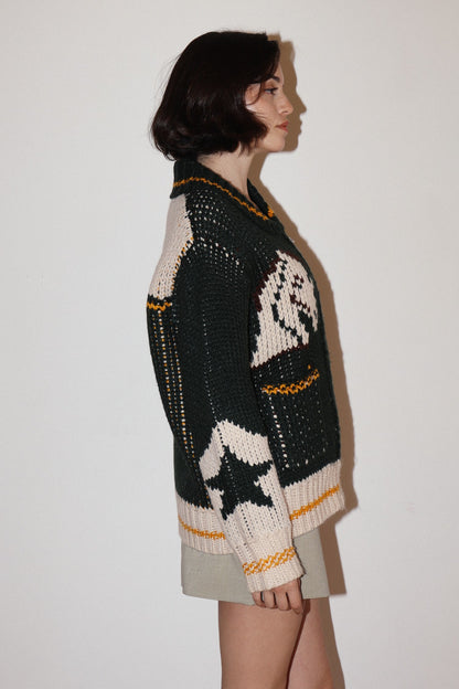 Horse Girl Zip-Up Sweater
