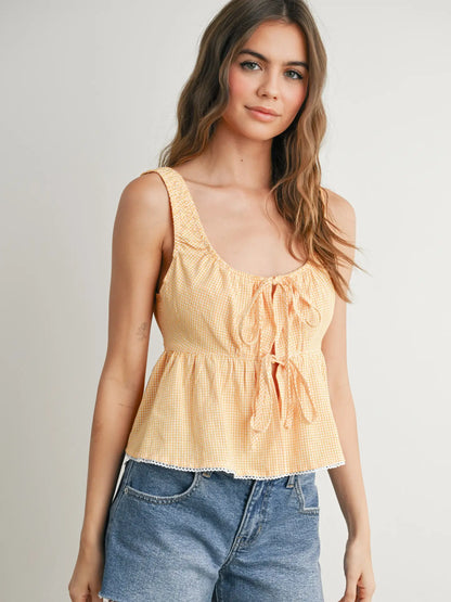 Marigold Gingham Top
