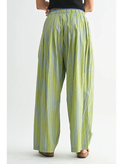 Striped Wide-Leg Trousers