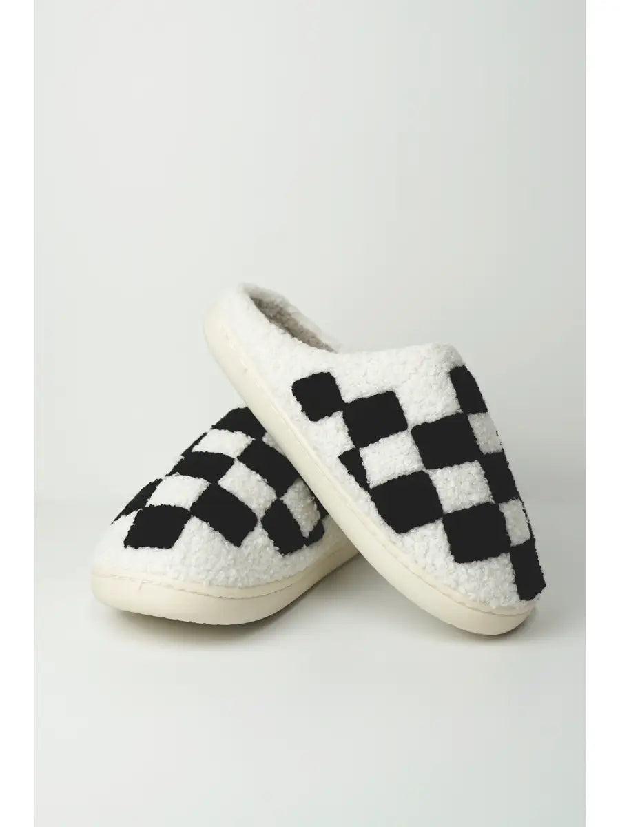 Checker Indoor House Slippers
