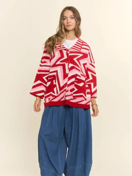Star Collared Cardigan