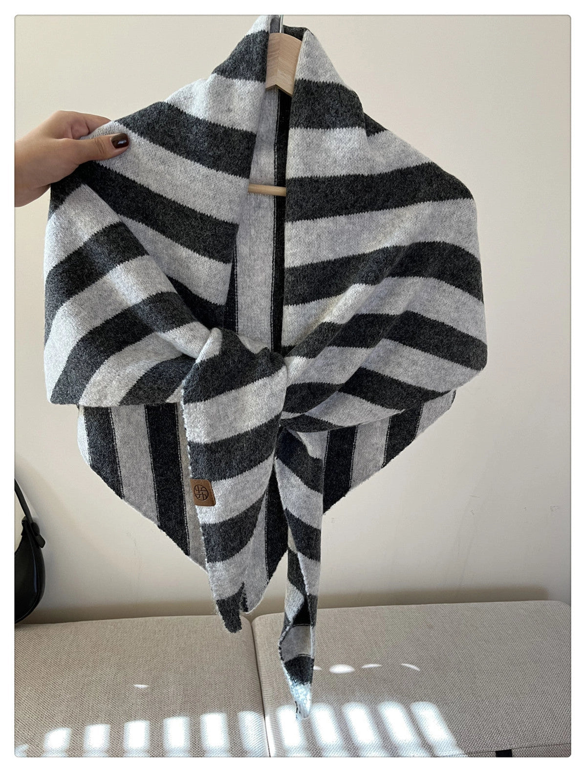 Wool Blend Triangle Scarf