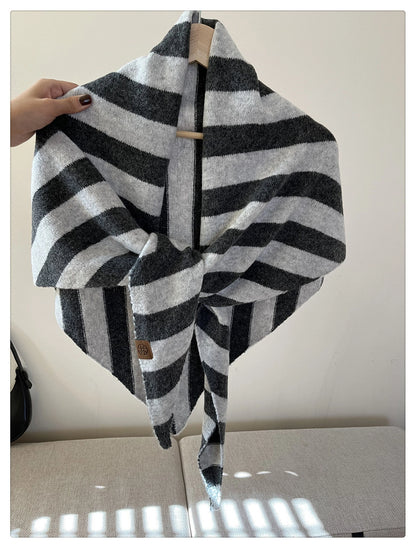 Wool Blend Triangle Scarf