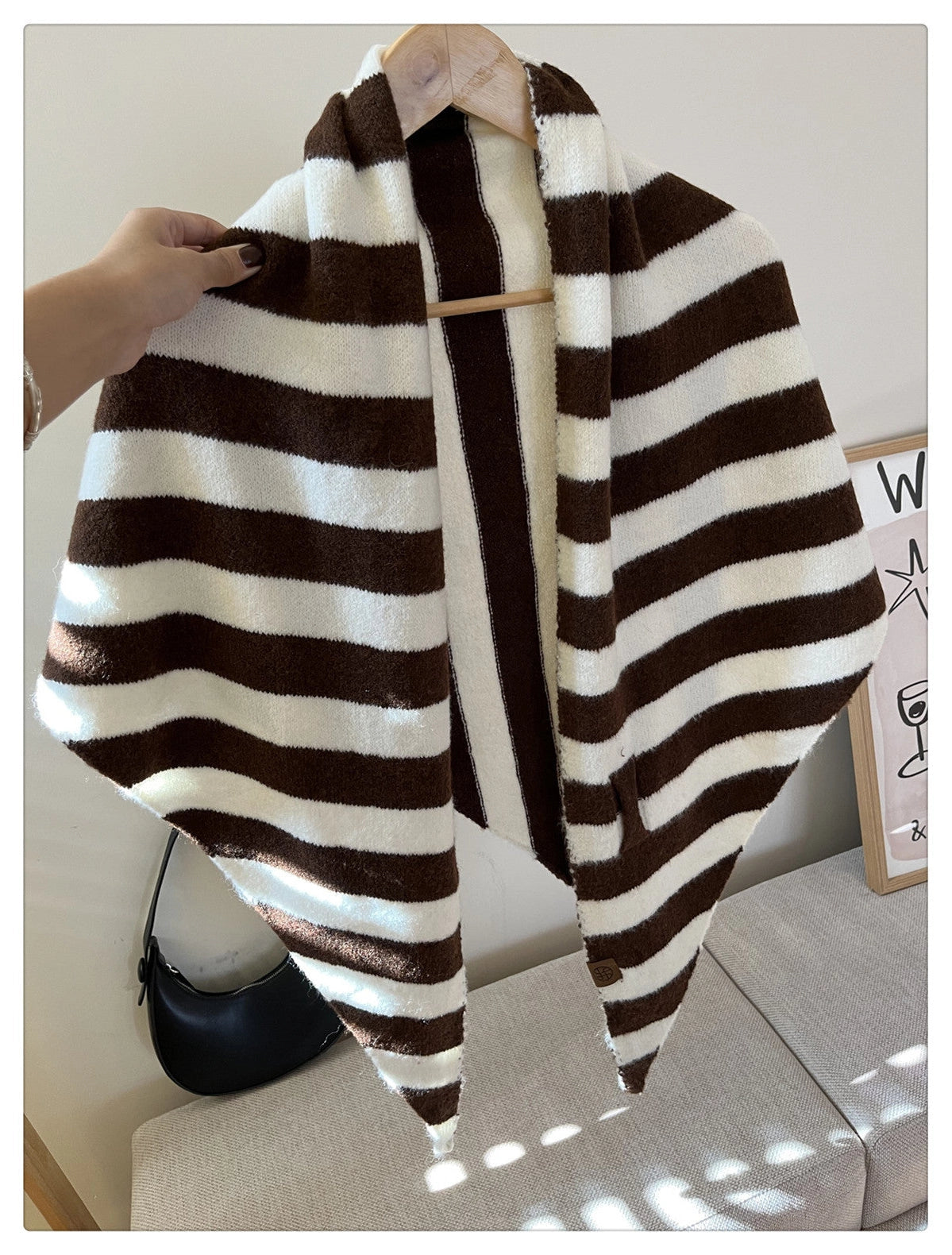 Wool Blend Triangle Scarf