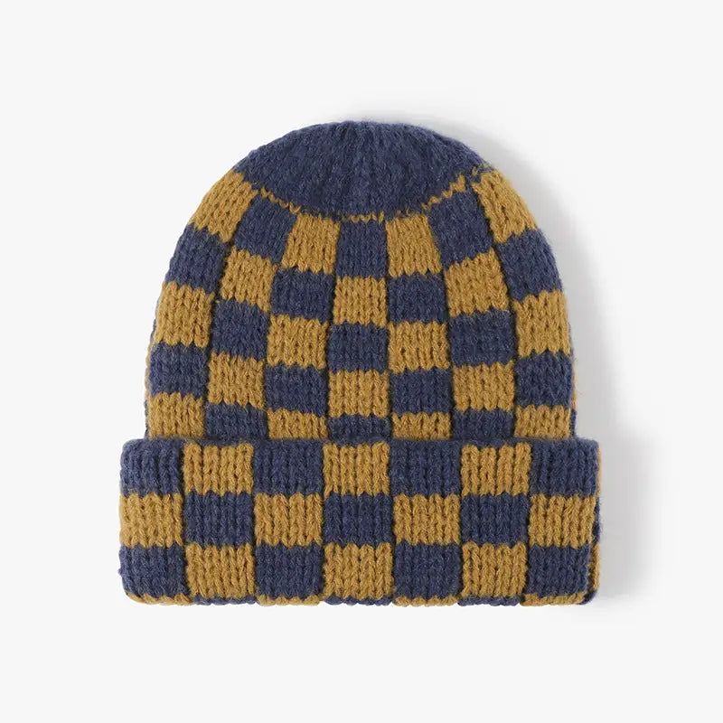 Chunky Checker Beanie