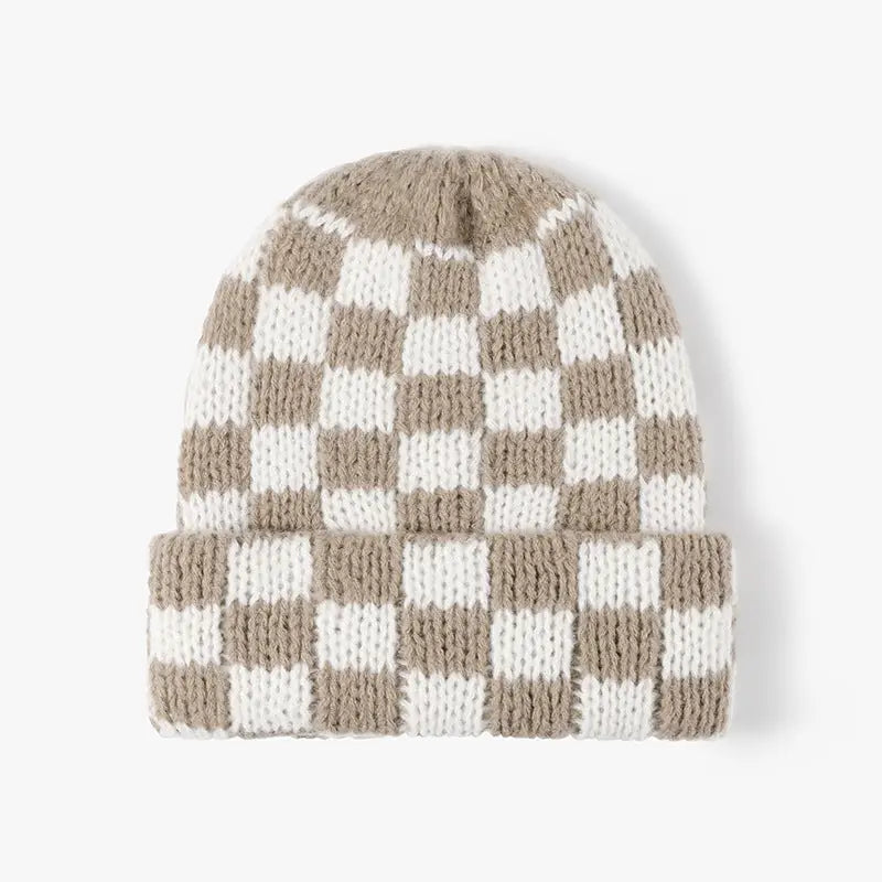 Chunky Checker Beanie
