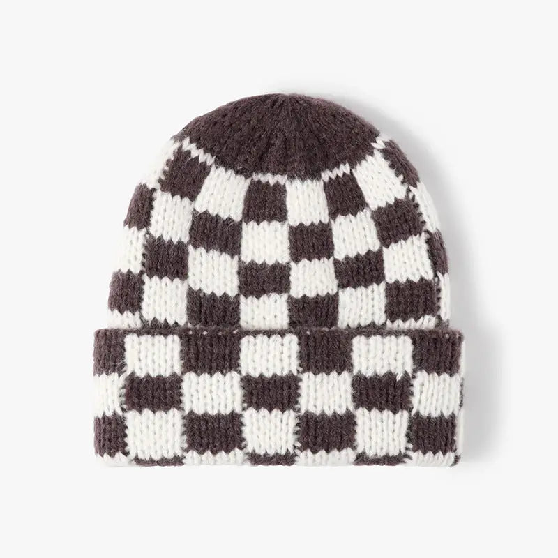 Chunky Checker Beanie