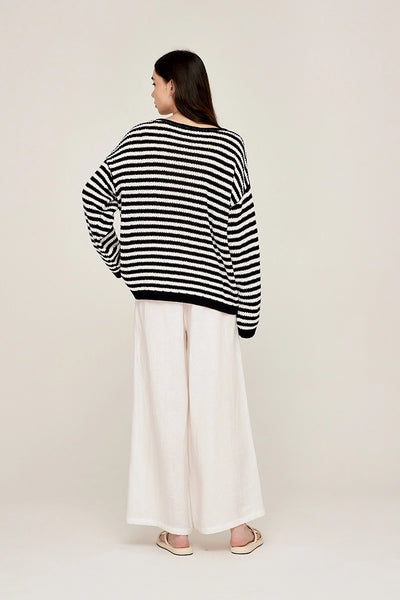 Summer Striped B/W Sweater