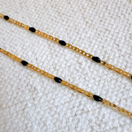 Color Pop Chain Necklace - Black