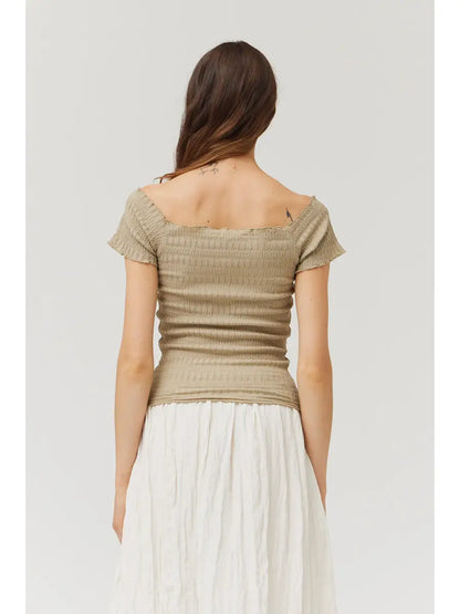 Sage Woven Top