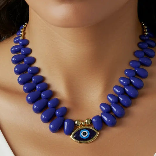 Big Blue Evil Eye Necklace