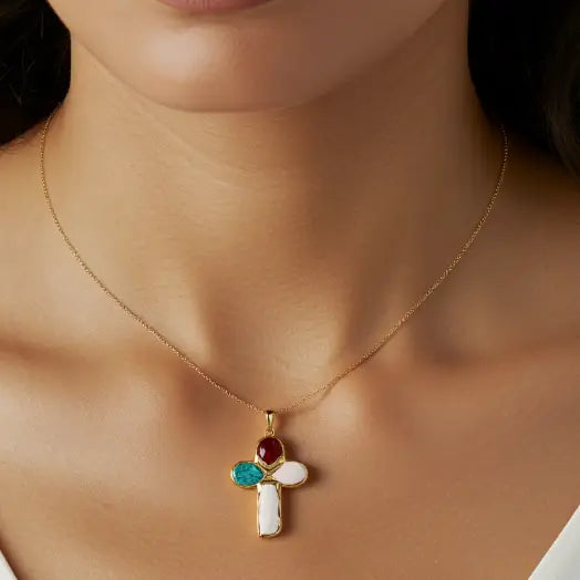 Enamel Cross Necklace