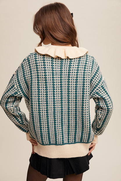Textured Collar Sweater