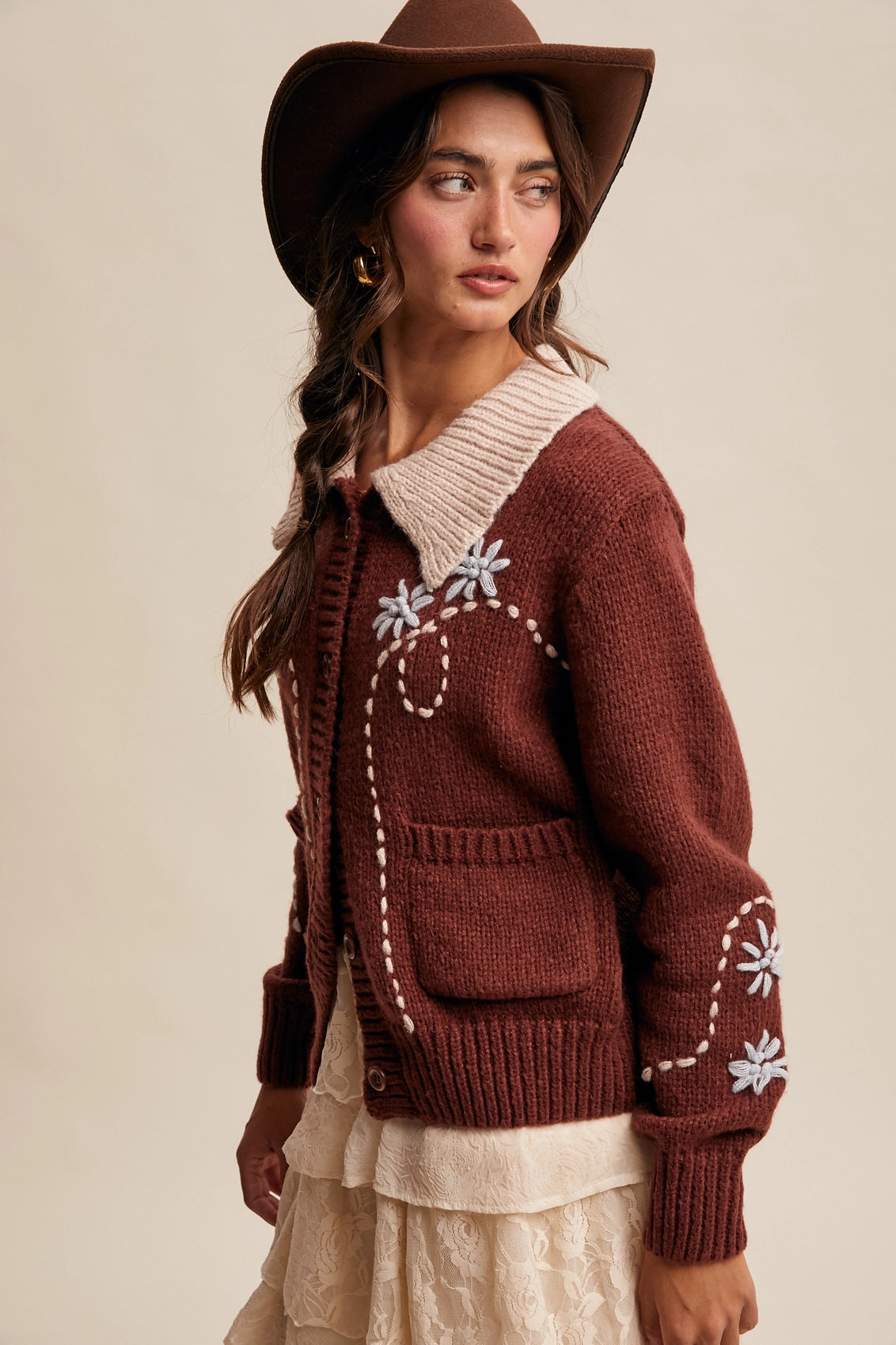 Western Collar Cardigan