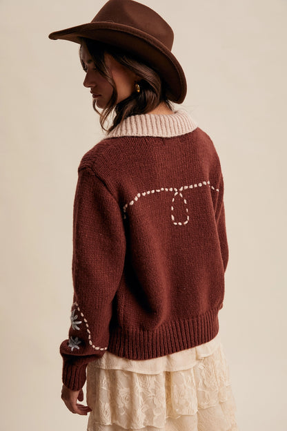 Western Collar Cardigan