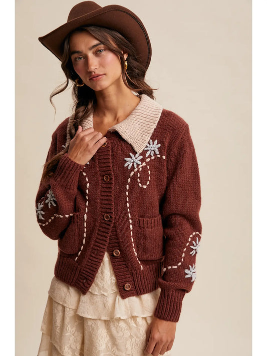 Western Collar Cardigan