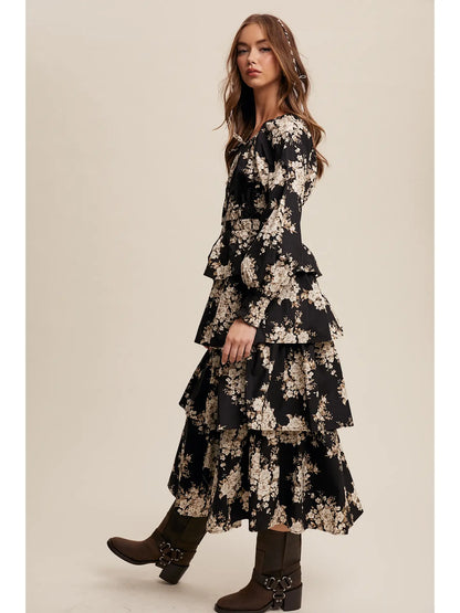 Floral Tiered Maxi Dress