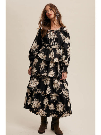 Floral Tiered Maxi Dress