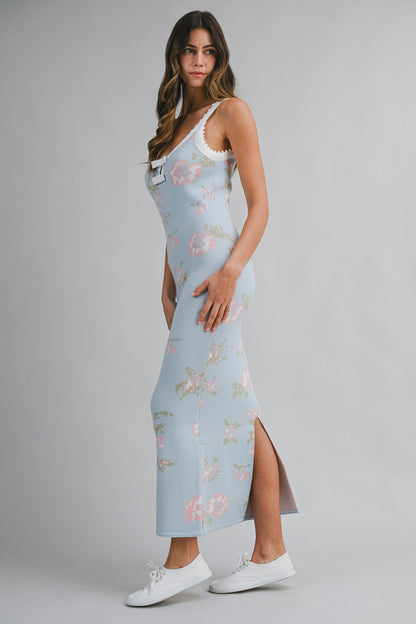Bouquet Knit Maxi Dress