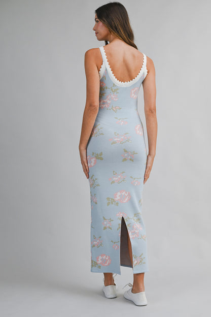 Bouquet Knit Maxi Dress