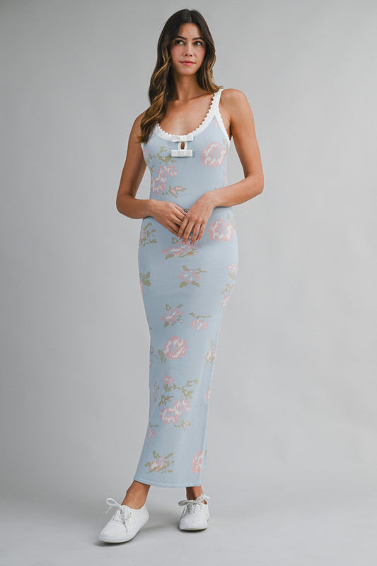 Bouquet Knit Maxi Dress