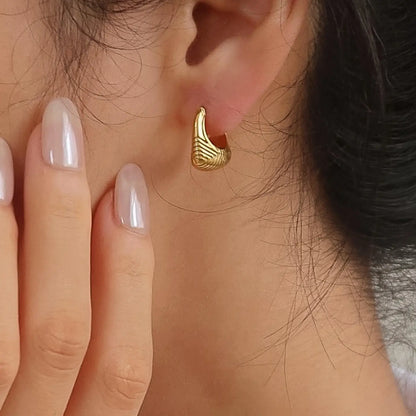 Textured Hoop Earrings