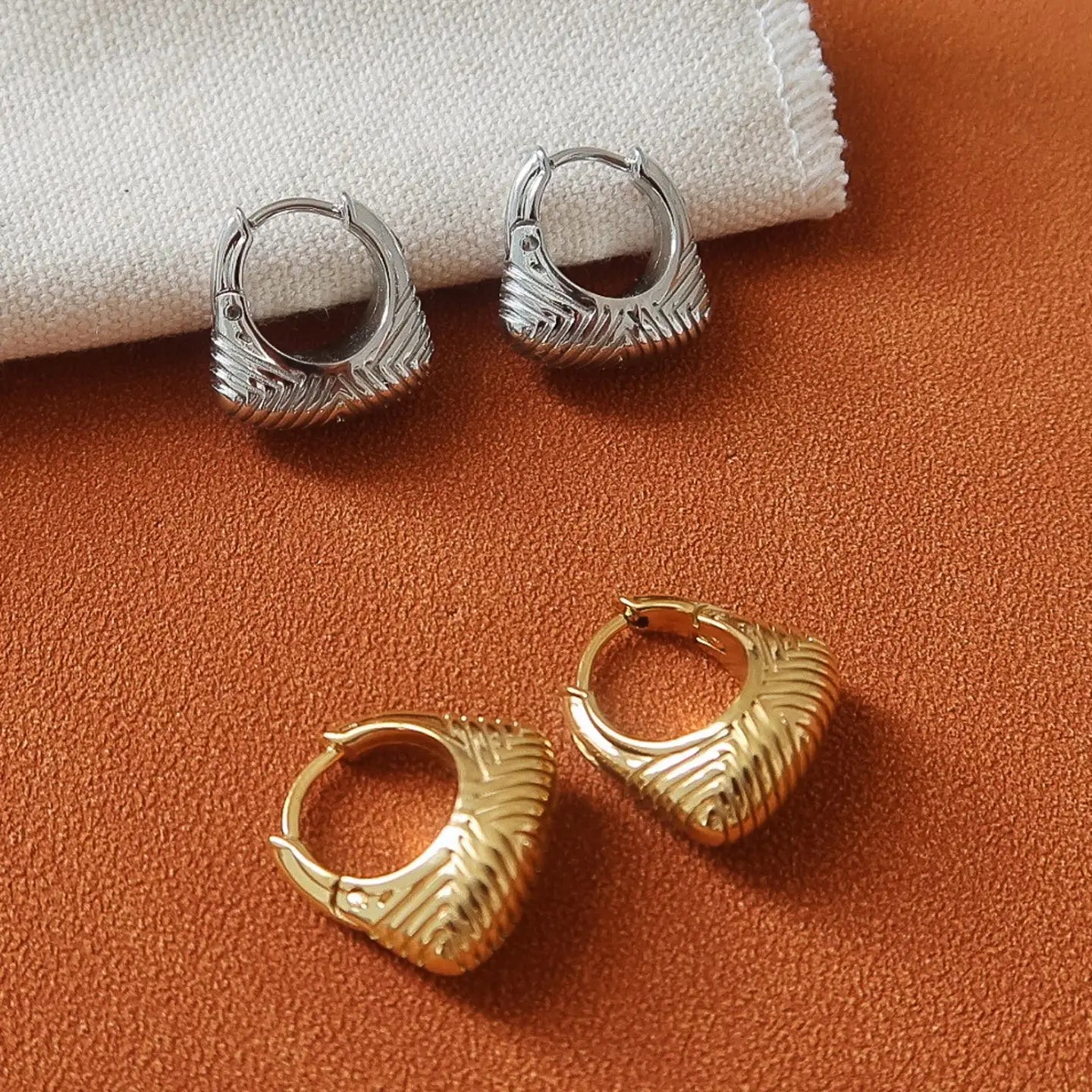 Textured Hoop Earrings