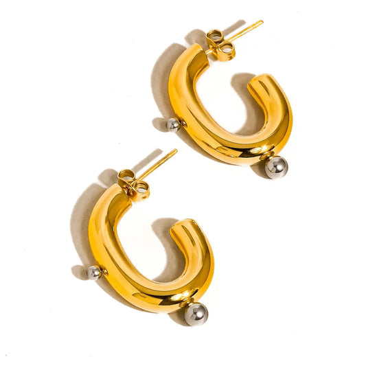 Two Toned Hoop Earring