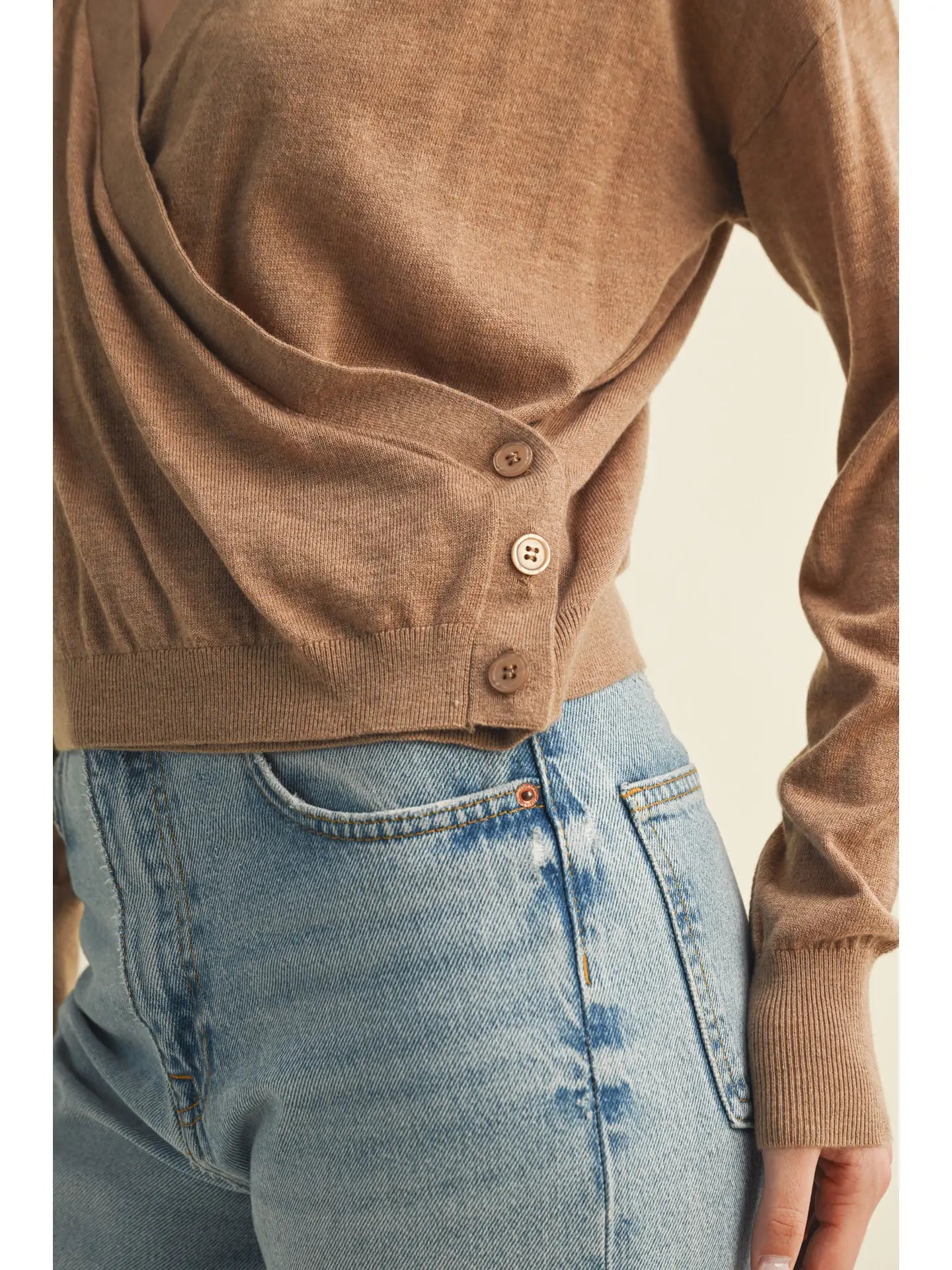 Mocha Wrap Sweater
