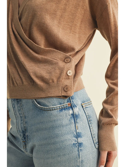 Mocha Wrap Sweater