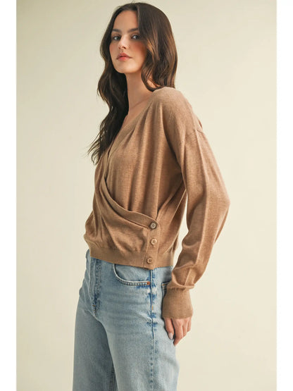 Mocha Wrap Sweater