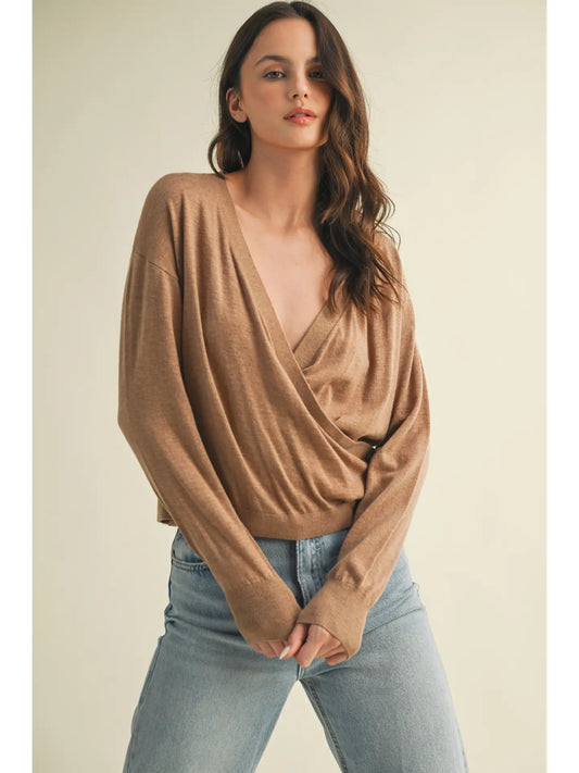Mocha Wrap Sweater