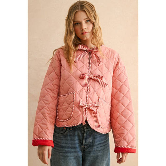Cranberry Quilted Jacket