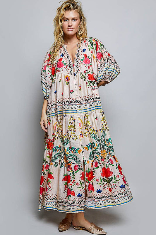 Boho V-Neck Maxi
