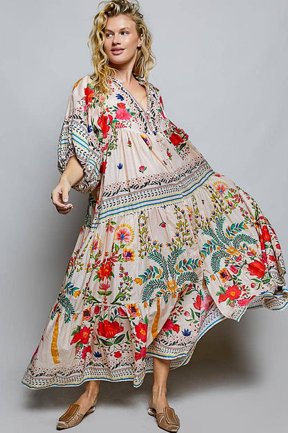 Boho V-Neck Maxi